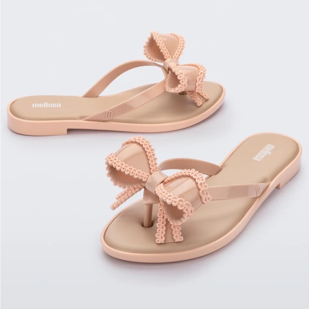 Melissa Jelly Beige Peach Flip Flops